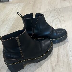 Dr. Martens Black Leather Rometty Boots